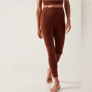 Athleta 7/8 Elation Tight in Red/Brown - Small